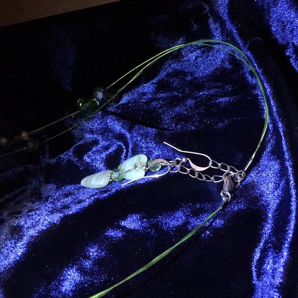 Layered wire, bead and semi precious stone set - Picture 2 of 4